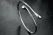 Teardrop Open Cuff Bangle Flexible Bracelet For Women Multiple Options - Second Medium