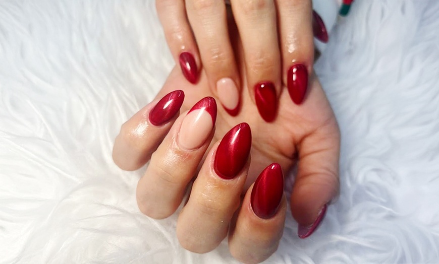 Image 5: Full Acrylic or Hard Gel Nail Extensions with Polish Options and More