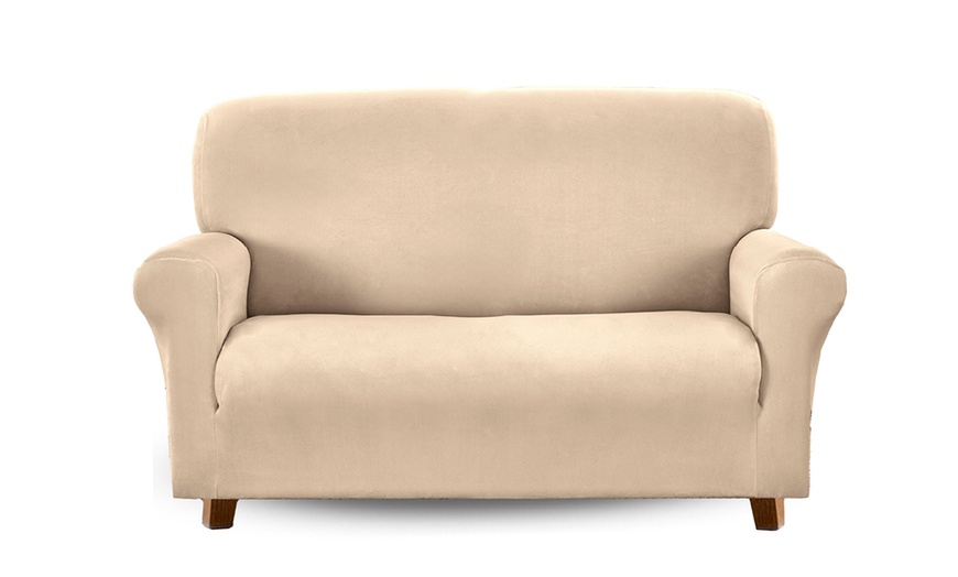 Image 16: Funda impermeable de terciopelo de poliéster para sillón o sofá