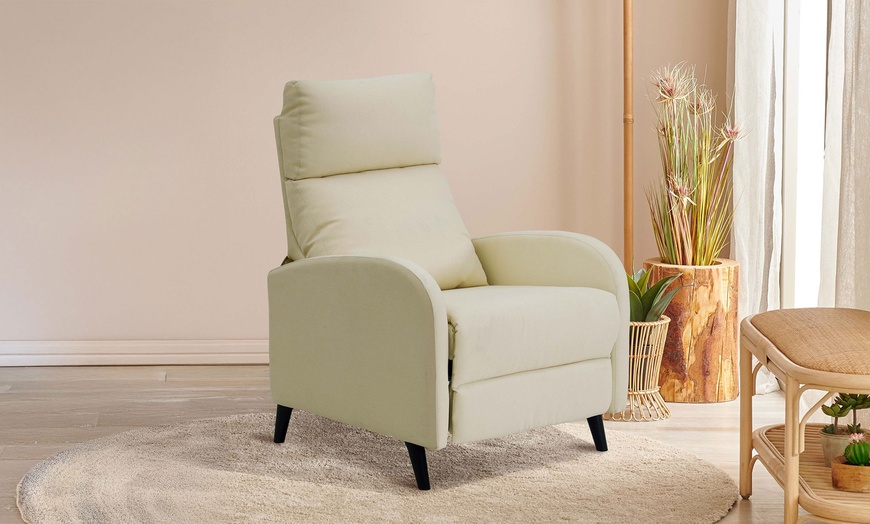 Image 3: Cariz Fabric Recliner Chair