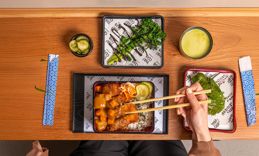 Image 1: Japanese Bento or Curry Meal with Sides & Drink for Two or Four People