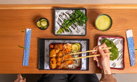 For Two People: Two Bento Box or Japanese Curry Box, Four Sides, Two Asahi - Yari Club