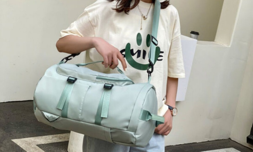 Image 5: 29-Inch Double Strap Large Capacity Gym Travel Bag 