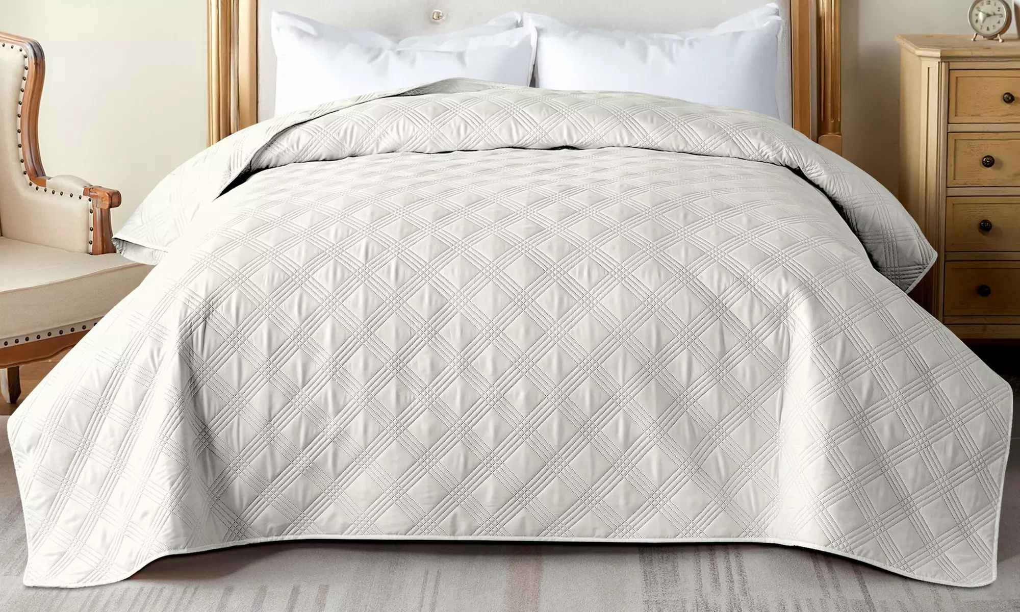 Couvre-lit léger matelassé "Birmingham" en satin