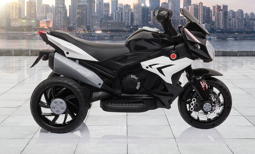 Image 3: HomCom Kids Electric Motorcycle Ride-On Toy