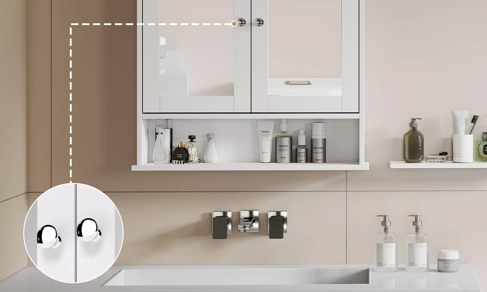 Levede Modern Bathroom Storage and Organisation Cabinets