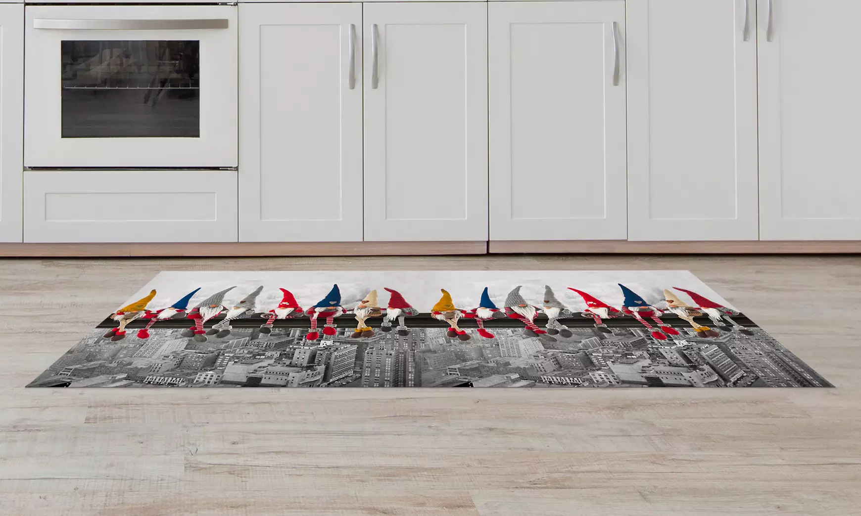 Antislip keukentapijt met kerstpatroon