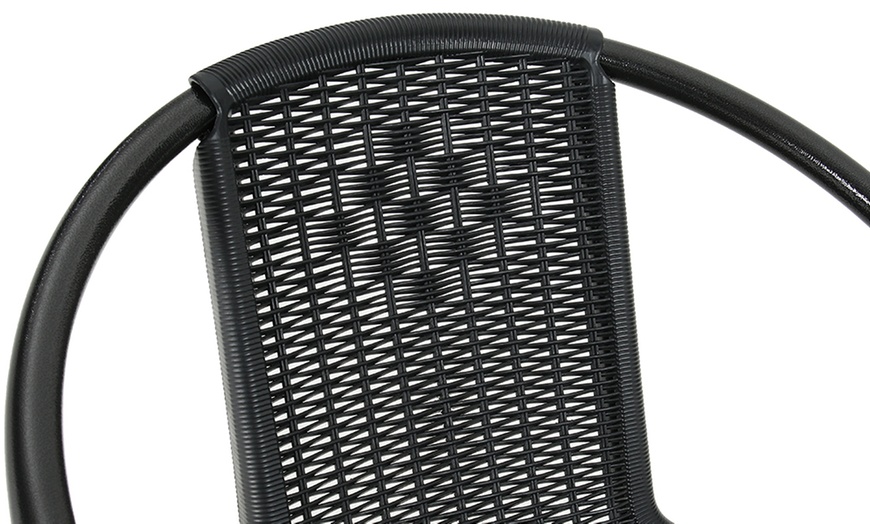 Image 7: Tempered Glass Table with Two Chairs