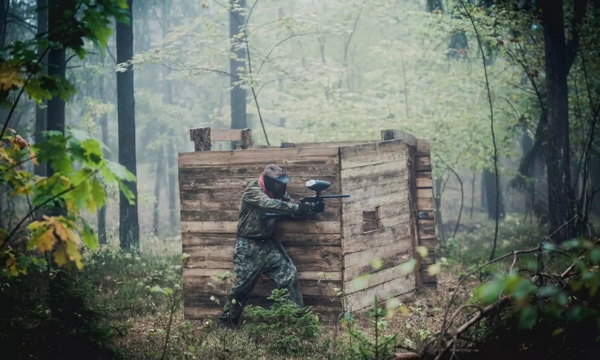 Paintball Party dla 10-18 osób: do 3000 kulek i wspólny grill po grze