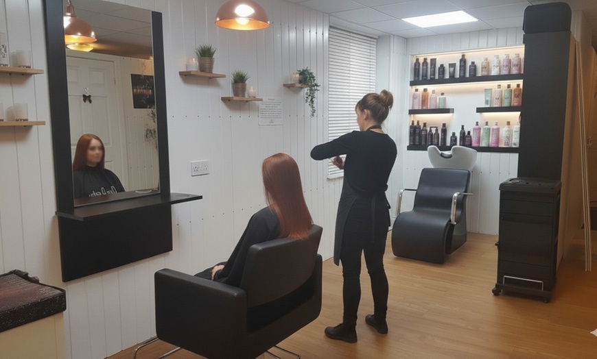 Image 1: Wash & Blow Dry with Optional Cut, Conditioning, or Root Colour