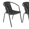 Image 3: Outdoor PE Rattan-Effect Stackable Chairs Set