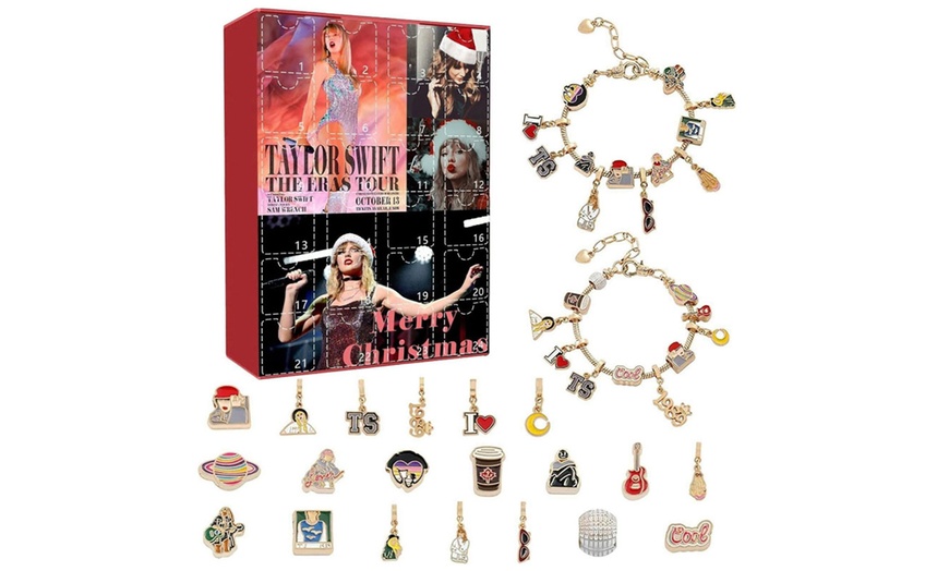 Image 1: Calendrier de l'Avent avec des charmes inspirés par Taylor Swift