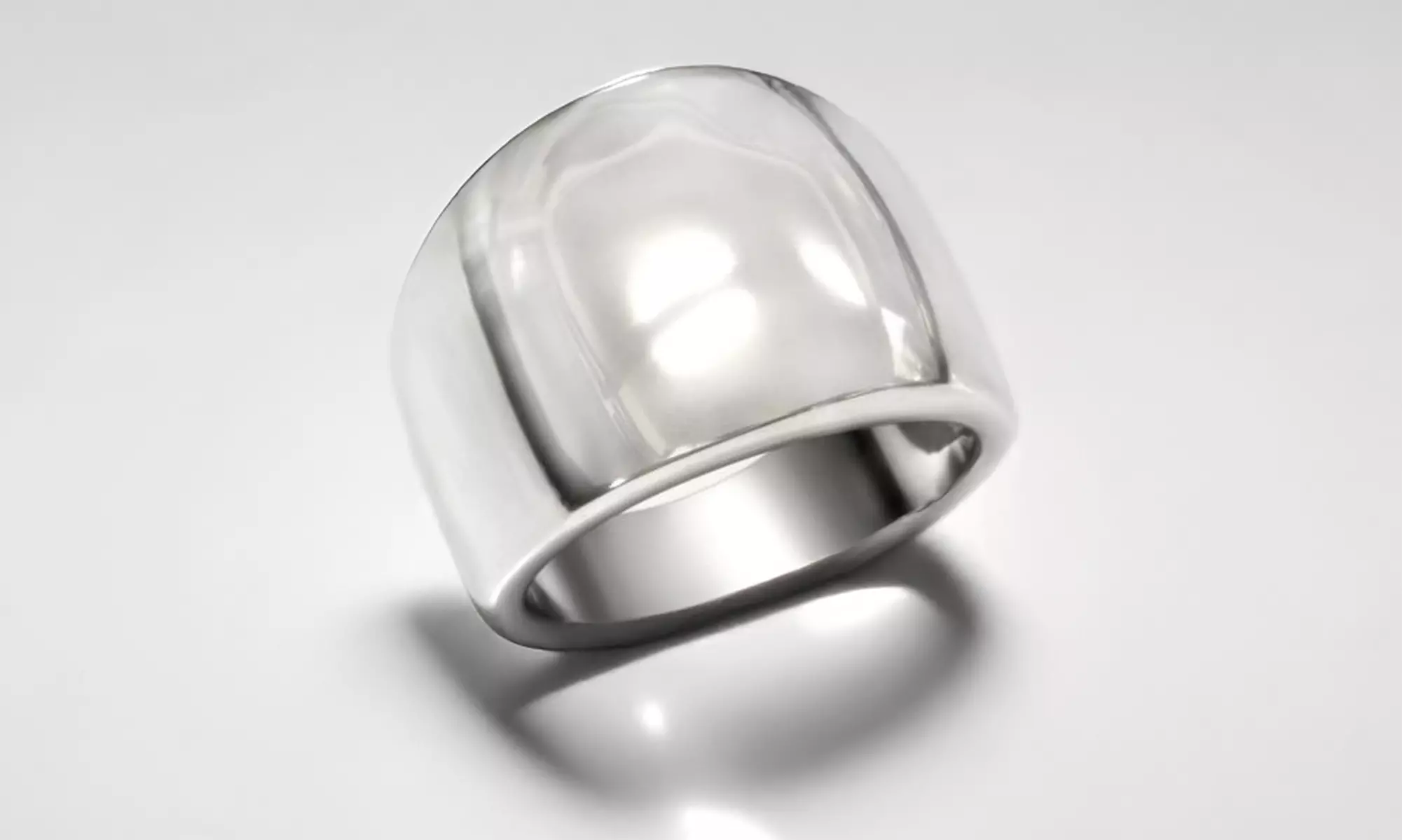 Womens High Polished Stainless Steel Classic Tapered Band Fashion Ring