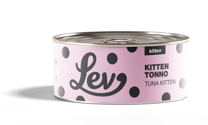 Image 1: Box di 60 lattine di cibo per gatti umido Kitten Lev da 140 g