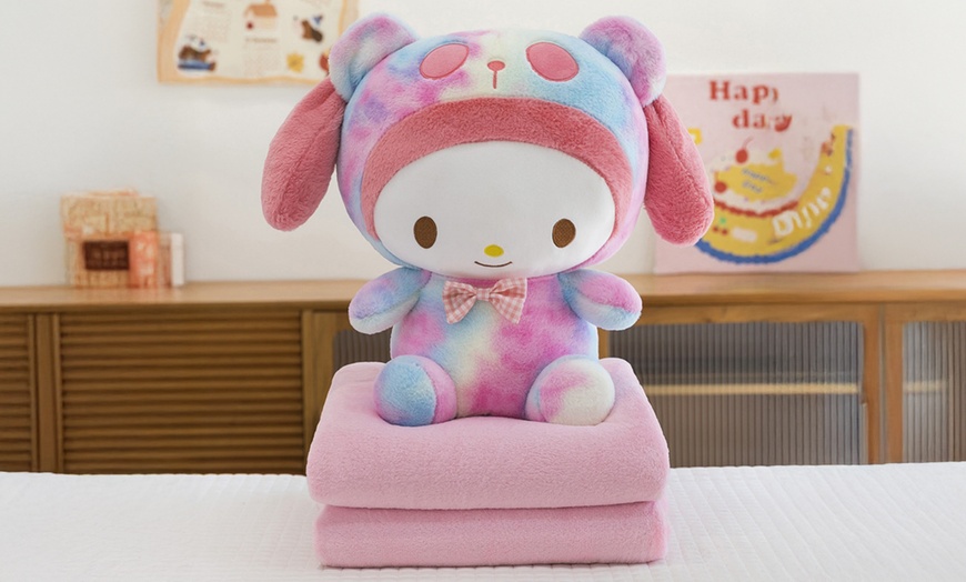 Image 1: Cartoon Pillow Blanket