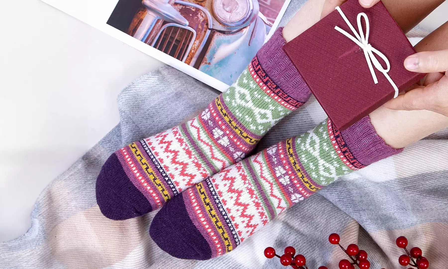 1, 3 ou 5 paires de chaussettes chaudes