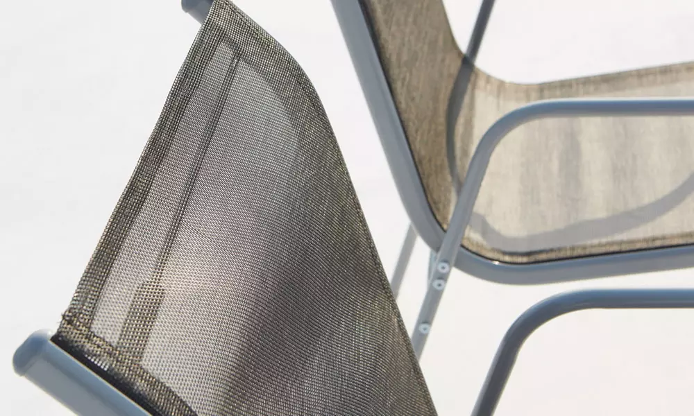 Table de jardin en acier et toile PVC, Kokoon