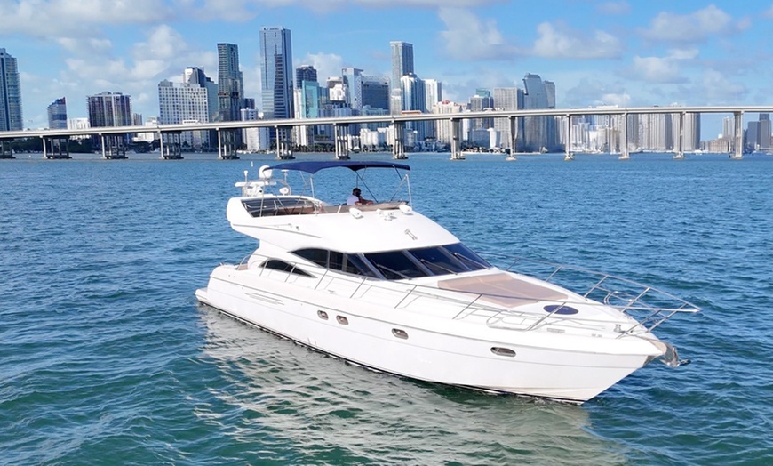 Image 18: Private Luxury Yacht 60 ft + Up to 13 People from Miami River!