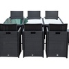 Image 7: 10 Seater Outsunny Rattan-Effect Patio Dining Set with Glass-Top Table