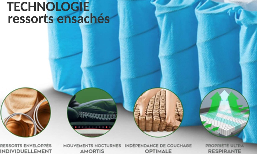 Image 8: Matelas Biconfort 2 zones de confort (souple et ferme). Sampur