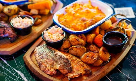 For One: West African Feast - Any Main, Any Side & Cocktail, Beer or Wine - Banana Island Lounge