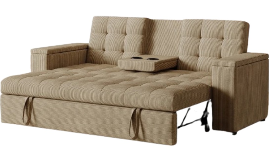 Image 7: Canapé convertible "Tilia" 3 places en tissu Kocoon