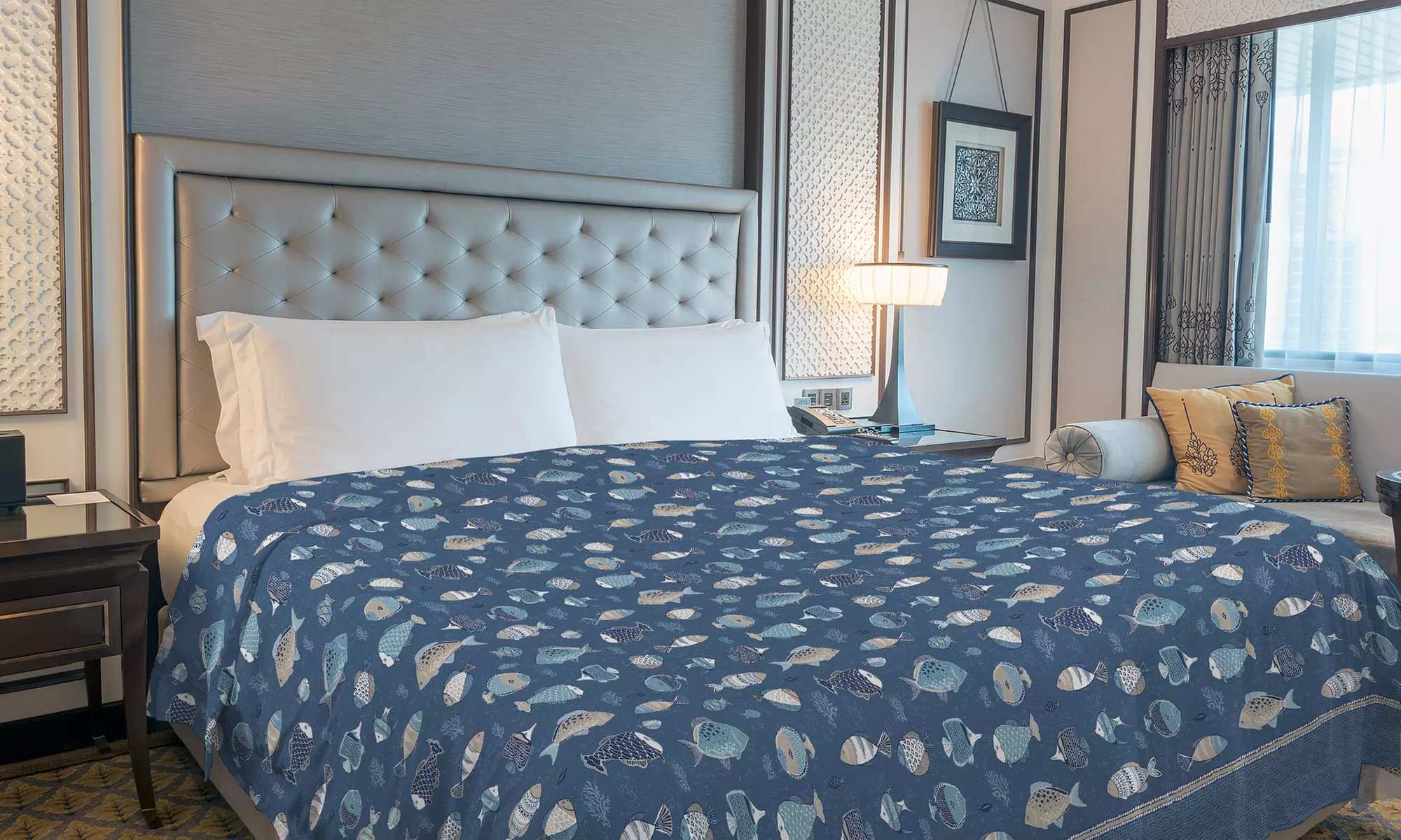 Copriletto primavera estate in cotone