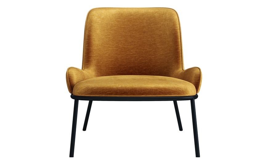 Image 2: Poltrona in velluto vintage e metallo nero Doosense