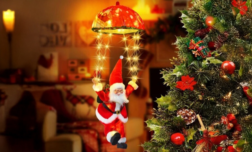 Image 2: Santa Claus Christmas Parachute Lights