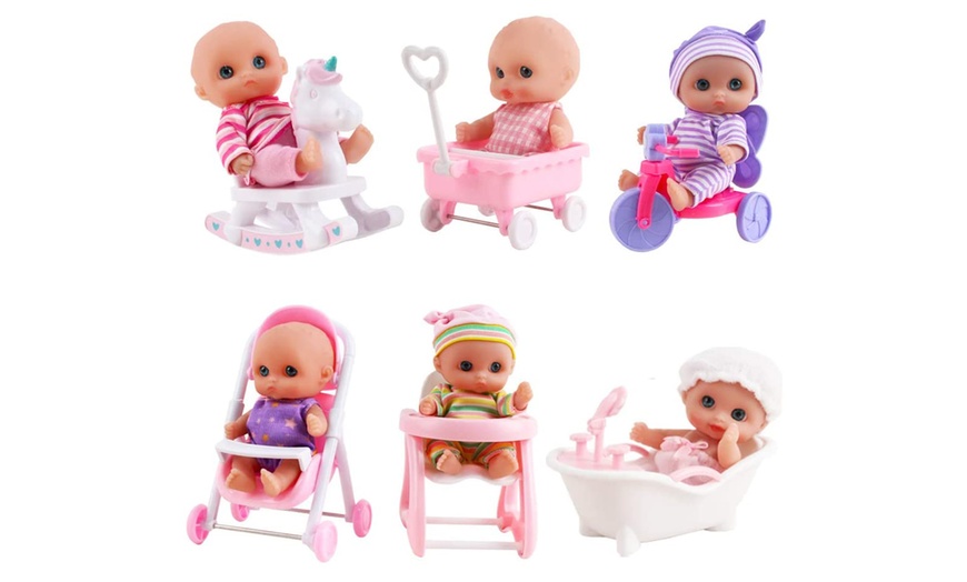 Image 1: Miniature Baby Doll Playset