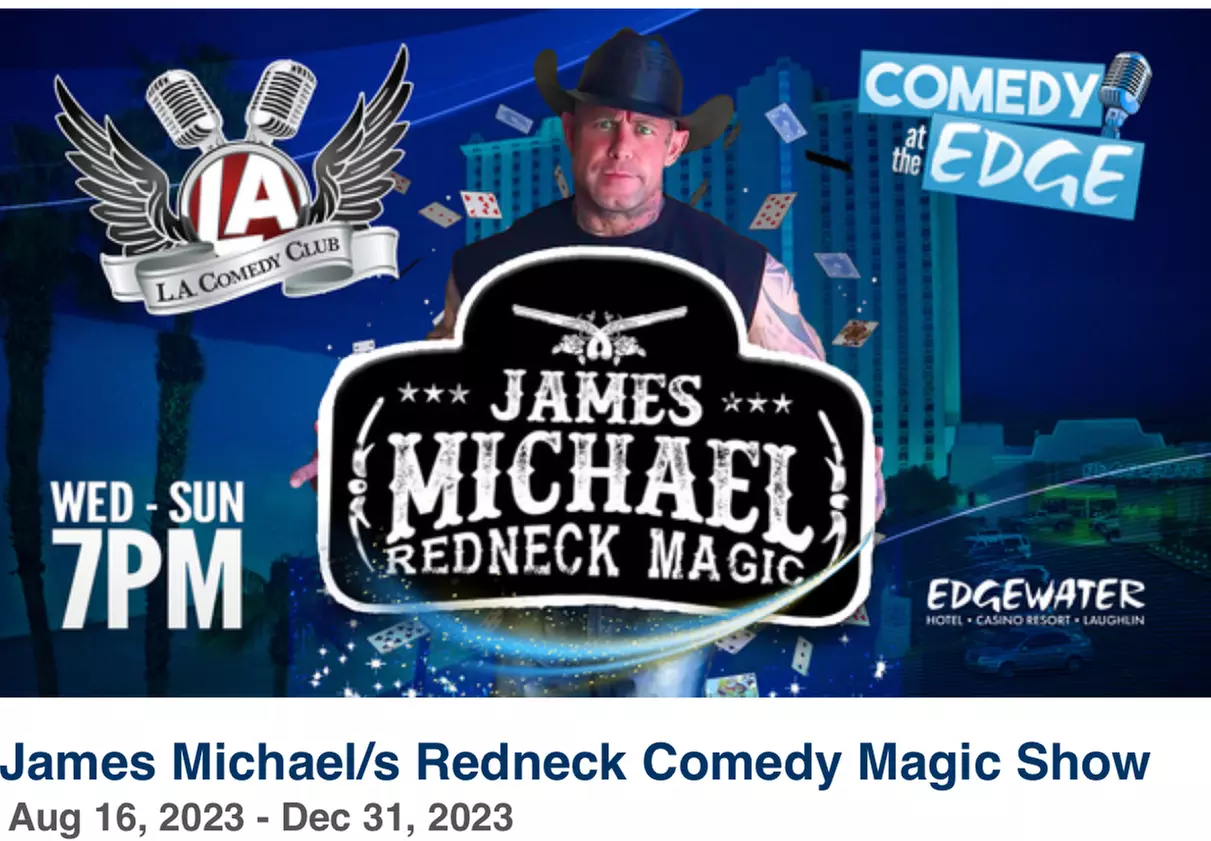  James Michael's Redneck Comedy Magic Show at Edgewater Hotel at 7:00 p.m. (September to December 31) - Primary Image