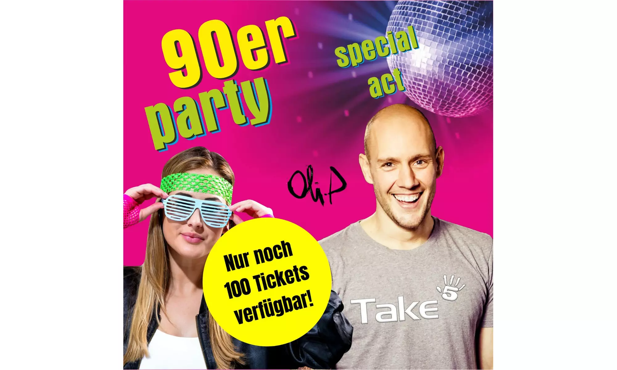 Ticket für die 90er Party mit Oli P. am 24. Januar in Marl (40% sparen) - Primary Image