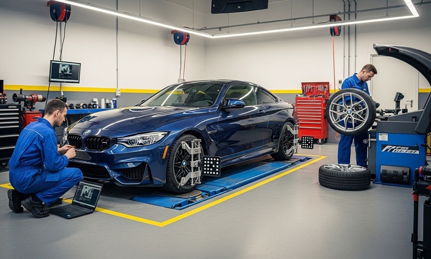 Image 1: Enjoy Front Wheel Alignment & All Four Wheels Balancing  