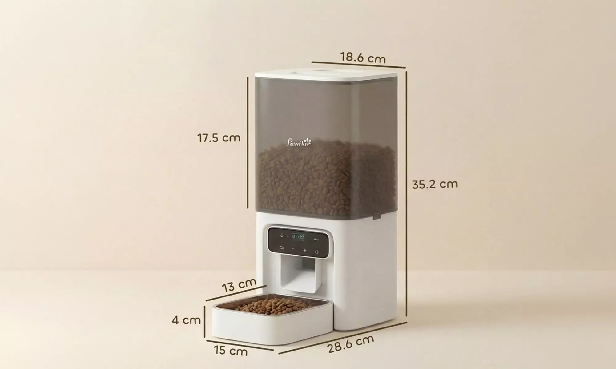 PawHut 4.5L Automatic Cat Feeder with Voice Recorder