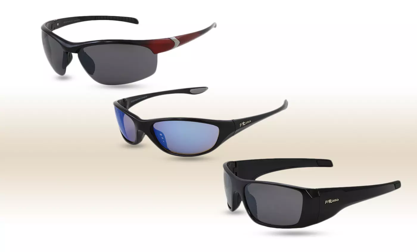 3-Pack Piranha Sport Unisex Sunglasses - Primary Image
