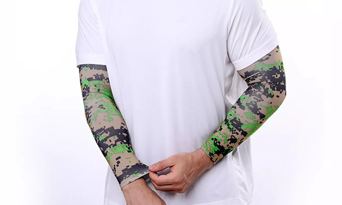 2 Pairs Cooling Sun Sleeves UV Protection Arm Sleeves Arm Cover Sleeve