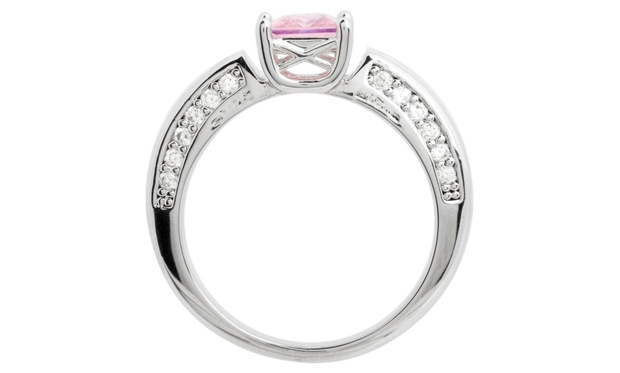 Image 4: Doppio anello veretta e solitario Destiny con zircone blu zaffiro