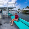Image 2: 30-Foot Pontoon Rentals with Double Rear Slides