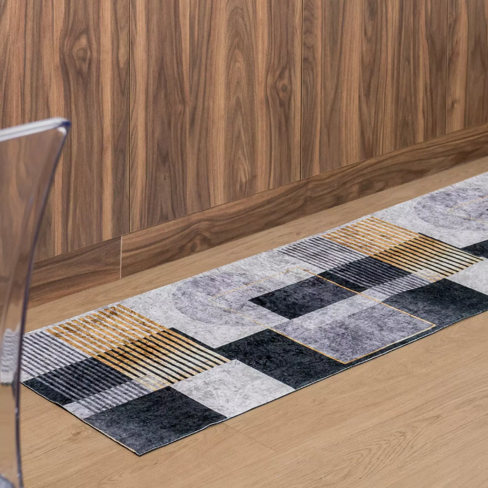 Alfombra larga con tacto de terciopelo