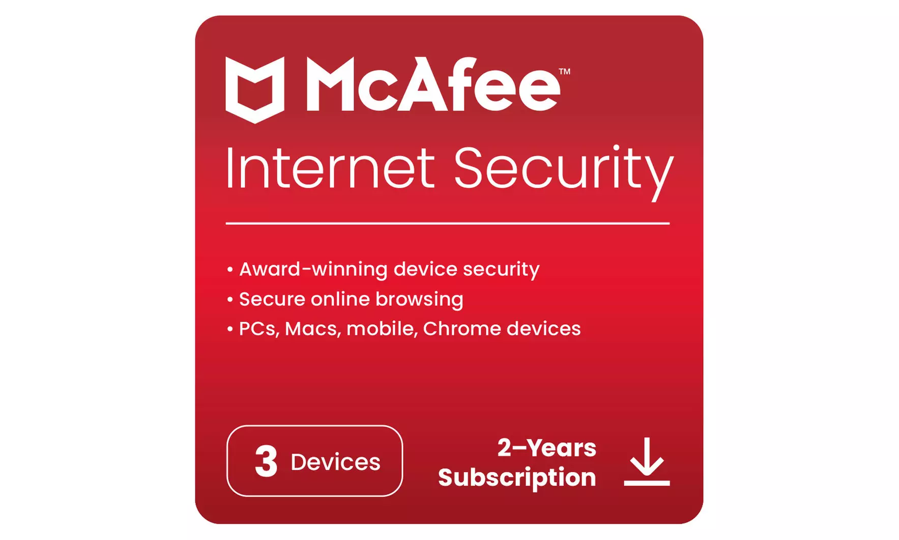 McAfee Internet Security 2025 pour 1 à 3 appareils