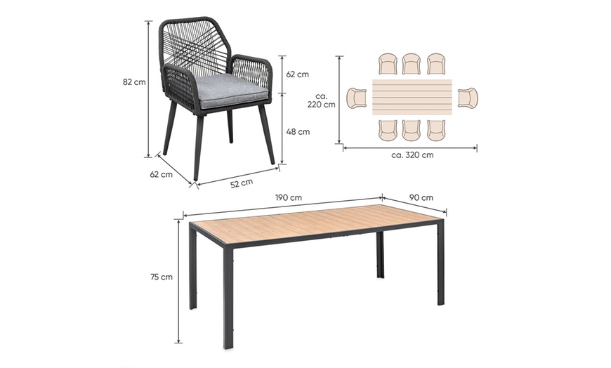Image 6: Set da pranzo da giardino per 6 o 8 persone con tavolo Swing&Harmonie