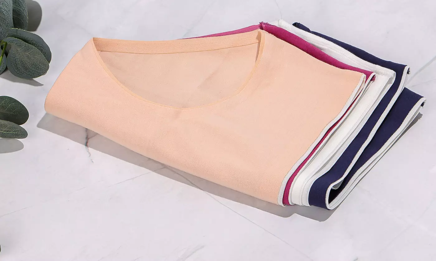 4-Pack Women's Cotton Mid Waist Full Panties No Show Brief Cut Underwear