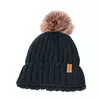 Black hat Brown fur ball