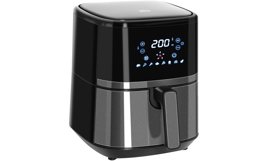 Image 3: HomCom 4.5L Air Fryer, Multifunctional Cooking and Safety Features