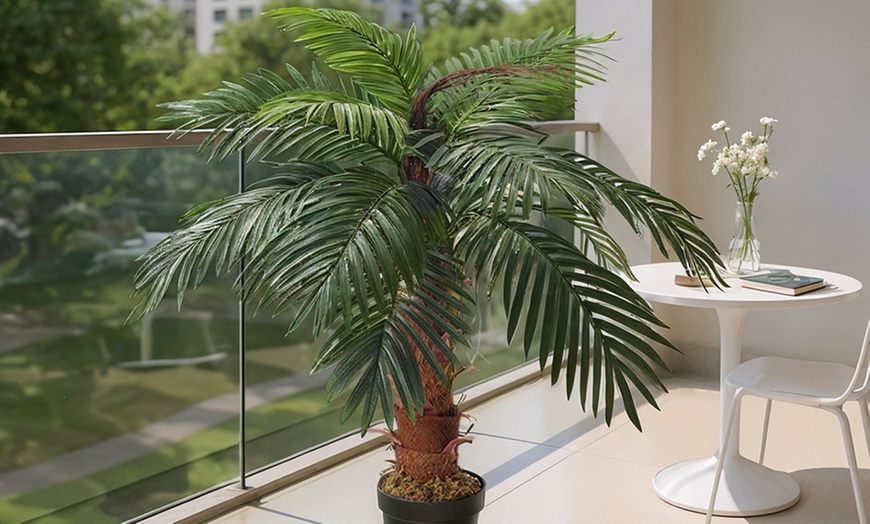 Image 2: Künstliche Palme im Kunststofftopf, 100 cm
