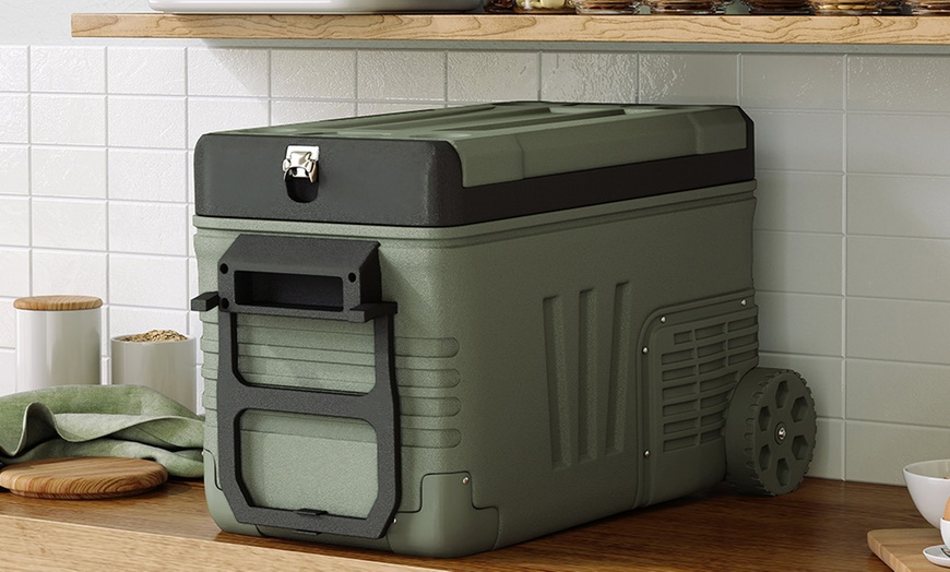 Image 3: Outsunny Car Fridge Freezer Dual Zone