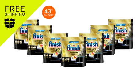 FREE SHIPPING: 31-Pack x 7 - Finish Ultimate Plus Dishwasher Tabs - 3280629x7 - Groupon Australia