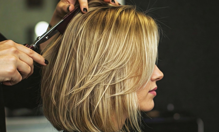 Image 1: Expert Hair Cutting & Glossy Colouring Services with Treatments