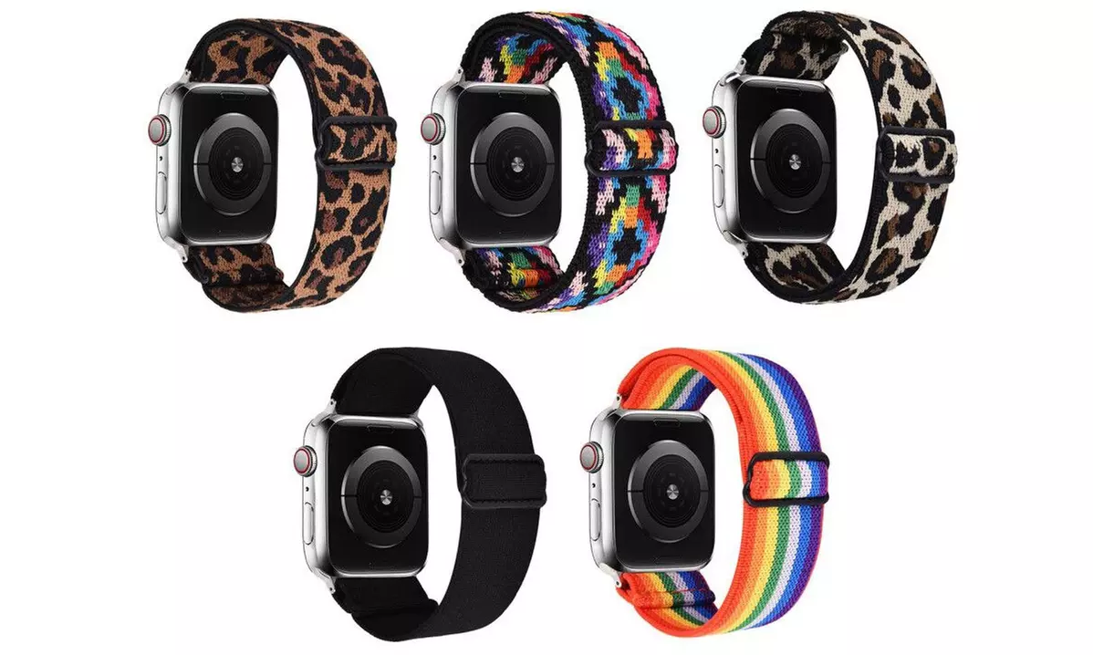 Nylon Elastic Stretch Loop Breathable Weave Band Apple Watch All Series