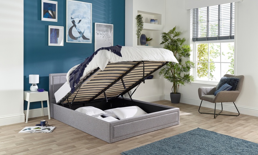 Image 2: Aspire Castleton Quilted Headboard Ottoman Bed